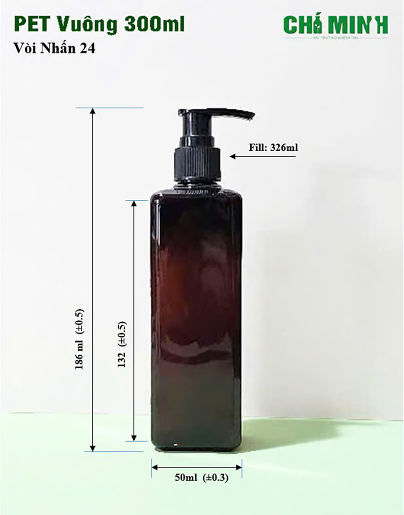 Vỏ chai PET 300ml - Chai PET Nhựa Chí Minh - Công Ty CP Nhựa Chí Minh